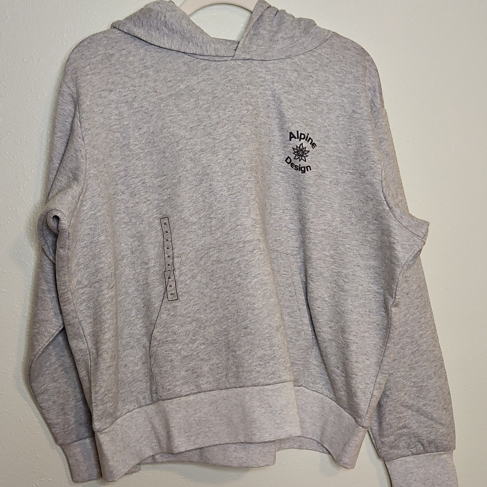 NWT Alpine Design Womens AD Hike Hoodie Size XL Gray Heather Fleece Pullover